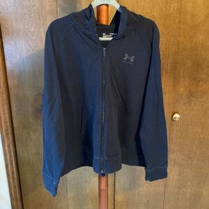 Size 3X, black Under Armour zip-front hoodie